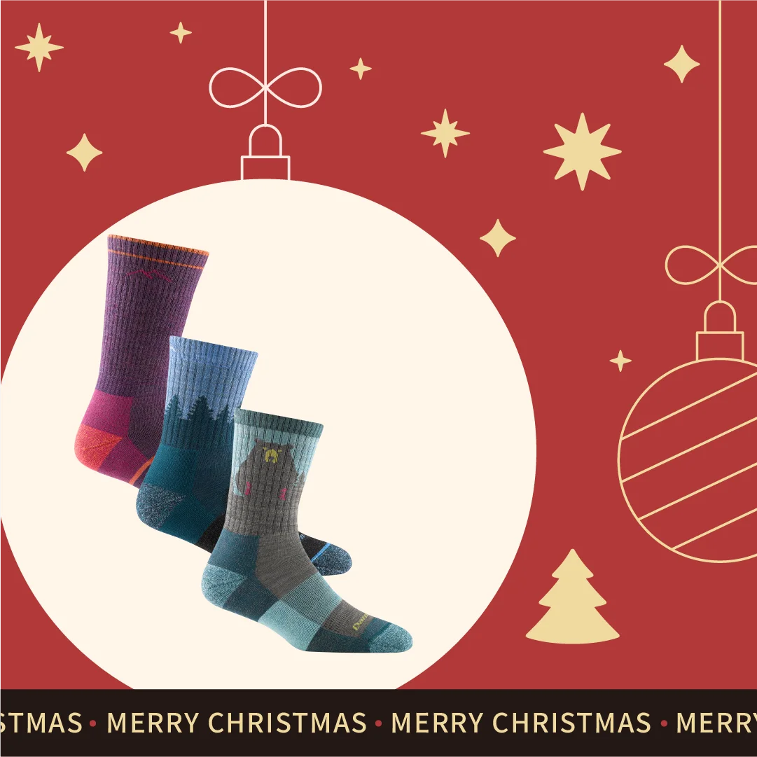 【聖誕禮盒．女款登山 3 入組】（贈：珪藻土吸水杯墊一個）