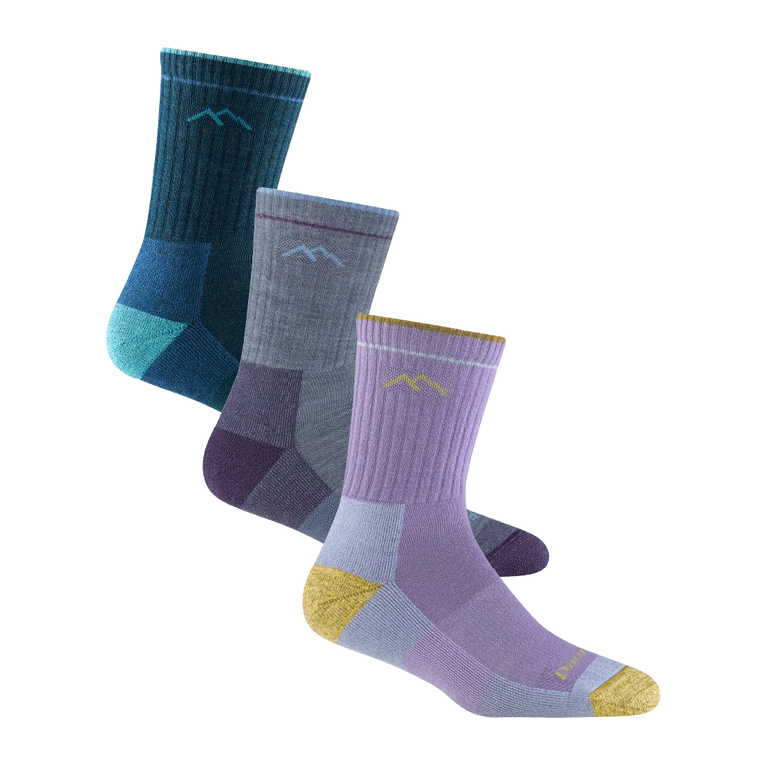 【聖誕禮盒．女款登山 3 入組】Micro Crew Midweight Cushion（贈：珪藻土吸水杯墊一個）