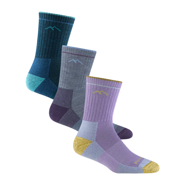 【聖誕禮盒．女款登山 3 入組】Micro Crew Midweight Cushion（贈：珪藻土吸水杯墊一個）