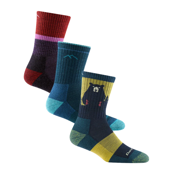 【聖誕禮盒．女款登山 3 入組】Micro Crew（贈：珪藻土吸水杯墊一個）