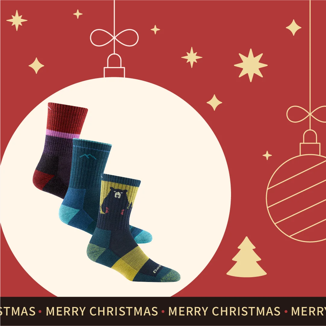 【聖誕禮盒．女款登山 3 入組】Micro Crew（贈：珪藻土吸水杯墊一個）