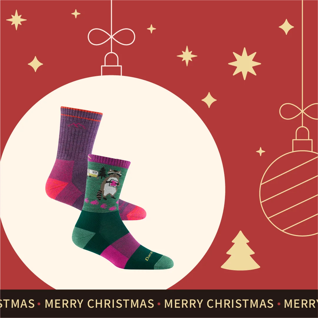 【聖誕禮盒．女款登山 2 入組】Micro Crew（贈：珪藻土吸水杯墊一個）