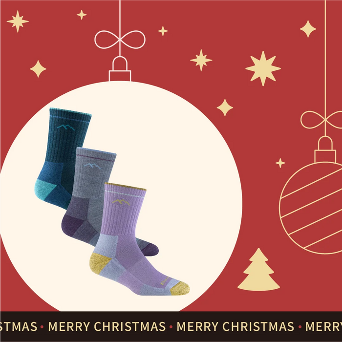 【聖誕禮盒．女款登山 3 入組】Micro Crew Midweight Cushion（贈：珪藻土吸水杯墊一個）