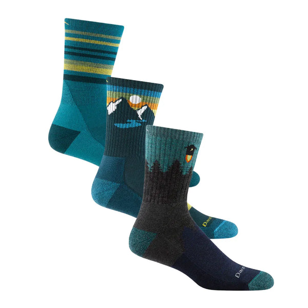 【聖誕禮盒．男款登山 3 入組】Micro Crew（贈：珪藻土吸水杯墊一個）