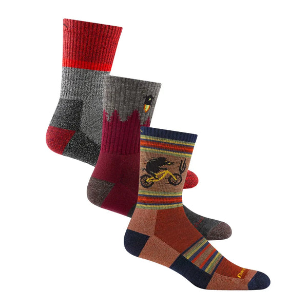 【聖誕禮盒．男款登山 3 入組】Micro Crew（贈：珪藻土吸水杯墊一個）