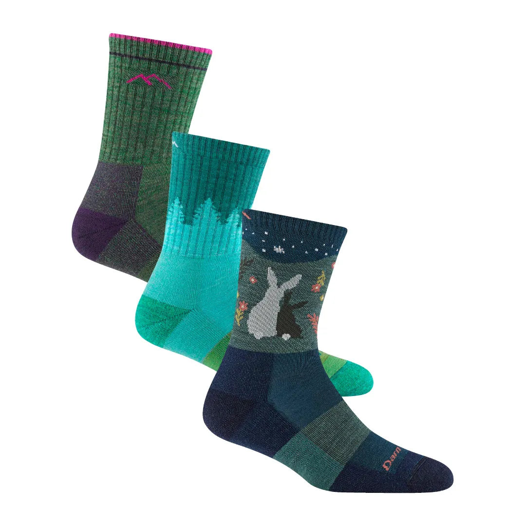 【聖誕禮盒．女款登山 3 入組】Micro Crew（贈：珪藻土吸水杯墊一個）